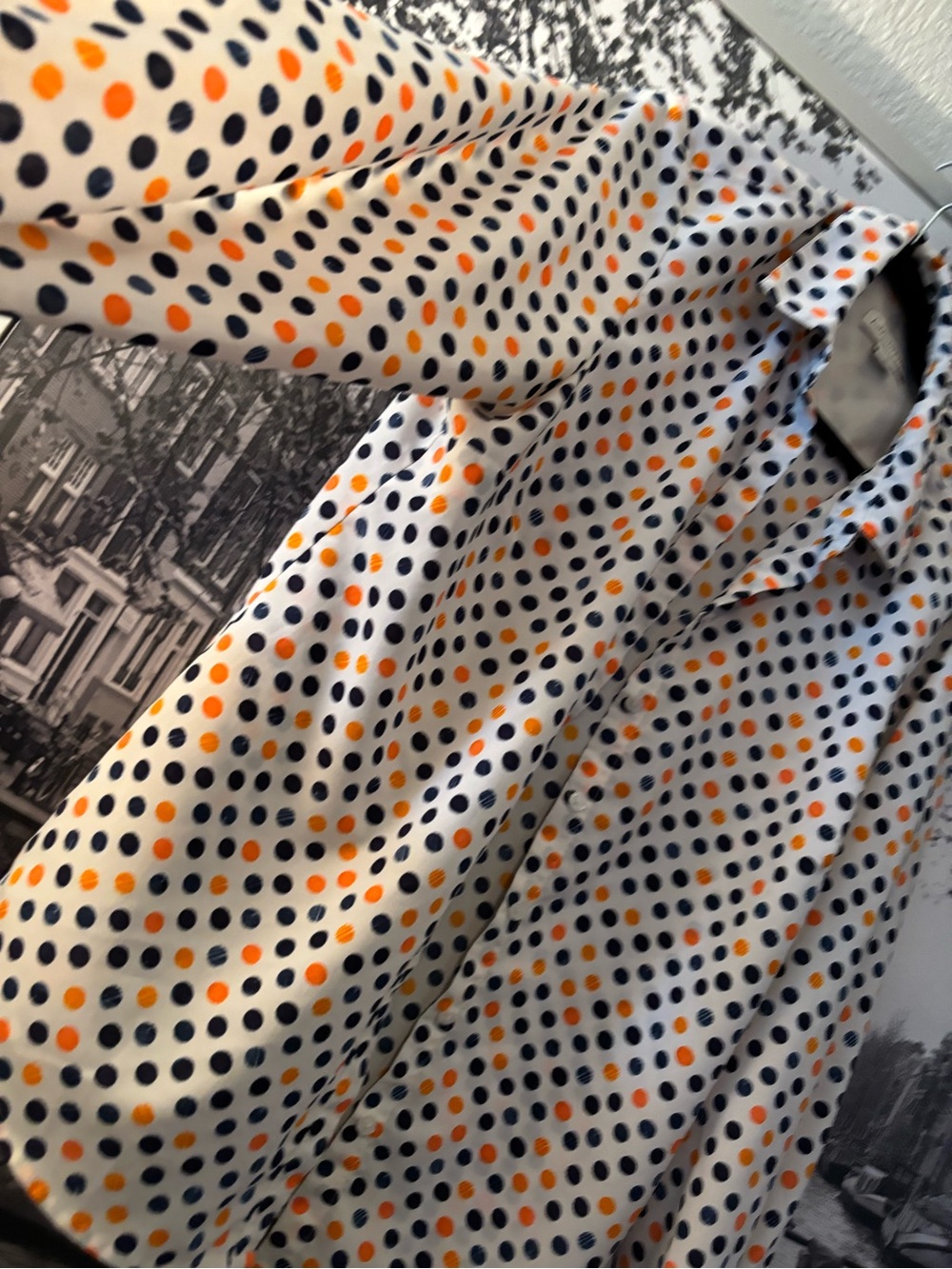 Cold Water Creek Polka Dot BlouseButton Front Top Women's Size XL/16 - Picture 4 of 6